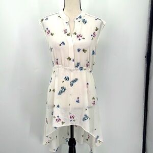 UEC Vince Camuto floral faux wrap sleeveless dress medium